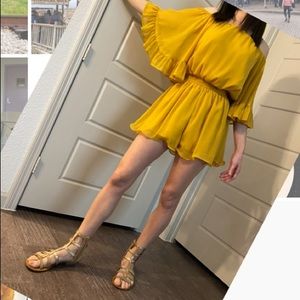 Camila Honey Yellow Romper